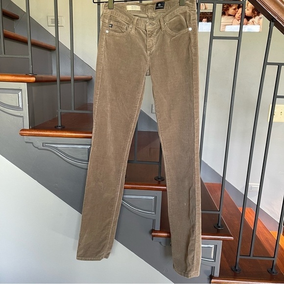 Anthropologie AG The Stevie Ankle Corduroy Jeans Size 25 R Grey Slim Straight - Picture 2 of 11